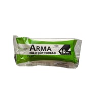 Arma Kimpack Beyaz Mini Boy 40 x 50 Cm. - 20 Litre Çöp Torbası Poşeti - 40 Adetlik 1 Rulo