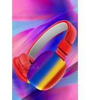 Bluetooth Kulaklık Kulaküstü Mikrofonlu Kablosuz Kulaklık Katlanabilir Renkli Kalite (Kırmızı)