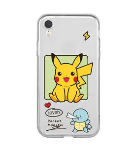 Iphone XR Uyumlu Pokemon Pikachu Tasarımlı Şeffaf Telefon Kılıfı
