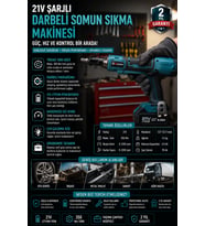 Yandan Sıkma Somun Sökme ve Sıkma Akülü Cırcır Anahtarı