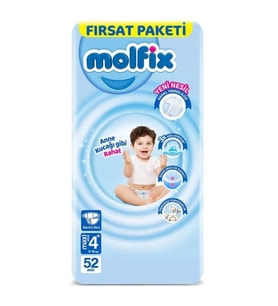 Molfix Bebek Bezi Fırsat Paketi 4+ Beden 9-16 Kg 52 Adet