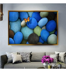 Altın Çerçeveli dekoratif tablo l710 (Gold)