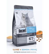 Decent Sensitive Skin Somon & Pirinç Yetişkin Kedi Maması 1,5 Kg