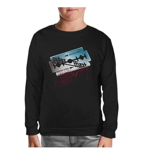 Jusdas Priest - British Steel Siyah Çocuk Sweatshirt