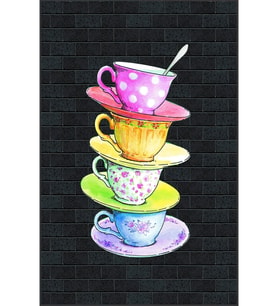 Eliana Home Baskılı, Yıkanabilir Kaymaz Taban Mutfak Halısı LNA2099 100x150 cm (Siyah)