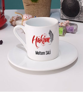 Hakim Türk Kahvesi Fincanı Beyaz
