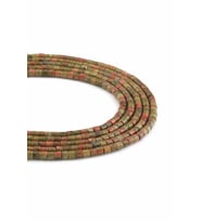 Unakit Doğal Taş Parlak Silindir Kesim 4x4mm Dizi [AA]