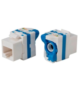 Kj-Uc6-18056Db Cat6 Utp 180 Derece Çevi̇rmeli̇ Keystone Mavi̇ Renk