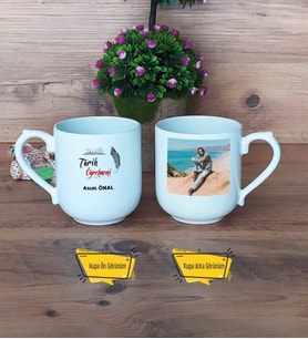 Tarih Öğretmeni Kupa Bardak Oval Fotoğraflı Öğretmenler Günü Hediyesi