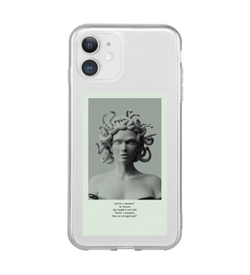 Iphone 11 Uyumlu Medusa Tasarımlı Şeffaf Telefon Kılıfı