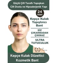 #KepçeKulak Kepçe Kulak Düzeltici Kozmetik Bant 24 Adet Şeffaf Çift Taraflı Görünmez Cilt Dostu Hipo