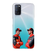 Oppo A52/A72/A92 Uyumlu Carlos Sainz ve Charles Leclerc Formula 1 Desenli Şeffaf Kılıfı