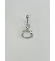 Hello Kıtty Detaylı Göbek Piercing - Pg0107
