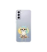 Samsung Galaxy S21 Plus ile Uyumlu Splash Mirket Tasarımlı Şeffaf Silikon Kılıf