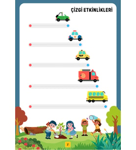 Okul Öncesi Çizgi Etkinliklerim YAZ-SİL Kitabı