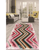 Dijital Kaymaz Taban Yıkanabilir Modern Renkli Salon Halısı Mutfak Halısı Yolluk ND-HT-114 (Pembe)