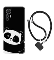 Xiaomi 12 Lite Kılıf Silikon Boyun Askılı İpli Desenli Silikon Bay Bay Panda 1784