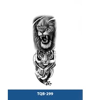 TQB-299 ASLAN VE KAPLAN DESEN GEÇİCİ KOL DÖVMESİ-TATTO
