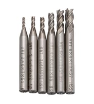 CNC Karbür End Mill HSS Karbür 2mm-6mm Çap Freze Kesici 6 Adet