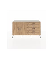 Arges Konsol 4 Raflı 5 Çekmeceli 2 Kapaklı 176x30x99 Aytaşı-Çam