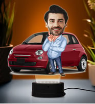 Doğum Günü Hediyesi,Sevgiliye Hediye, Kişiye Özel Fotoğraflı 500 Erkek Karikatür 3D Led Lamba (Beyaz)