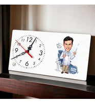 Diş Hekimine Hediye Karikatürlü Şık Masa Saati