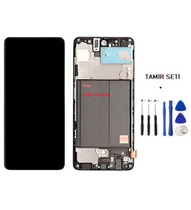 Tkgz - Samsung Galaxy A51 - SM-A515 Uyumlu Lcd Ekran Dokunmatik Servis ÇITALI + TAMİR SETİ
