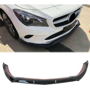 Mercedes CLA W117 Ön Tampon Altı Lip Plastik Kulaklı Parlak Siyah