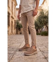 Elit MZV289N Erkek Hakiki Nubuk Deri Casual Ayakkabı Kum