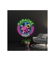 KARAOKE NIGHT Yazılı ve Şekilli Neon Tabela
