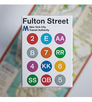 Bicycle Fulton Street Mta White Edition Premium Oyun Kağıdı iskambil Kartları Destesi (Karışık)