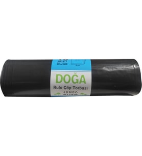 Ecoplast Jumbo Boy Siyah Çöp Torbası Poşeti - 300 Gr. - 90 Litre - 80 x 110 Cm / 10 Adetlik Rulo