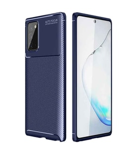 Samsung Galaxy Note 20 Ultra Karbon Desenli Negro Silikon Kılıf (Lacivert)