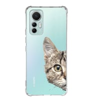 Xiaomi Mi 12 Lite Uyumlu Köşe Korumalı Antişok Kapak Catface Tasarımlı Şeffaf Silikon Kılıf