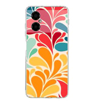 PrintiFy Poco M5 ile Uyumlu Retro Color 5  Kamera Korumalı Şeffaf  Kılıf
