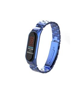 Xiaomi Mi Band 4 Metal Baklalı Kordon - Mavi
