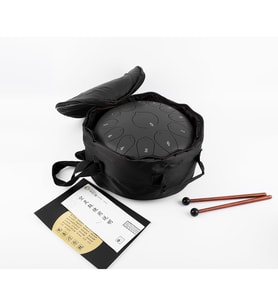 Jwin JTN-1213 12 Inç 13 Ses Ton Çelik Handpan Tongue Drum Davulu - Siyah
