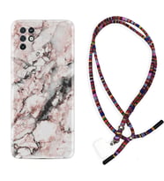 INFINIX Note 11 Pro Note 10 Hot 9 Play Kılıf Boyun Asklı Rasta Silikon Colorfull Marble 2 1389