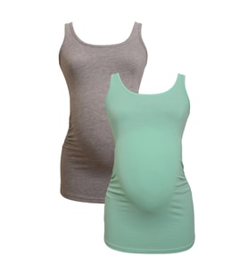 LuvmaBelly MYRA1001_1005 Hamile atlet seti (Mint-Antrasit)