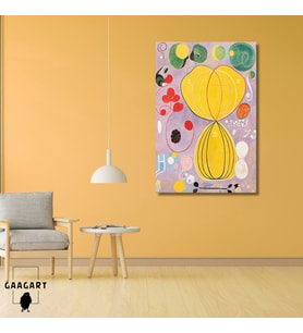 Tekli Dikey Kanvas Tablo Ünlü Eserler Hilma Af Klint Adulthood