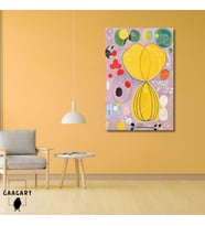 Tekli Dikey Kanvas Tablo Ünlü Eserler Hilma Af Klint Adulthood