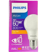 Philips 8W (60W) 2700K (Sarı Işık) E27 Duylu Klasik Led Ampul