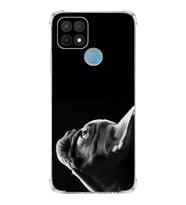 PrintiFy Oppo A15S Uyumlu Köpek 1 Baskılı Şeffaf Köşe Korumalı Antişok Kılıf