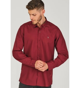 G725 DEWBERRY ERKEK GÖMLEK-KOYU BORDO