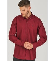 G725 DEWBERRY ERKEK GÖMLEK-KOYU BORDO