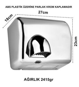 Geseus Palex Fotoselli El ve Yüz Kurutma Makinası 2500Wat ABS Krom Kaplama