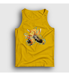 Presmono Unisex Sarı Zenitsu Anime Demon Slayer Kimetsu No Yaiba Atlet 309138tt (Sarı)