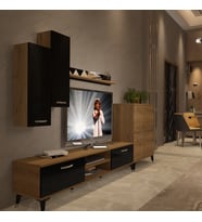 Decoraktiv Eko 6 Mdf Dvd Silver Tv Ünitesi Tv Sehpası - Pera Siyah (Pera - Siyah)