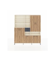 Arges Dolap 17 Raflı 2 Çekmeceli 7 Kapaklı 220x30x243 Aytaşı-Çam/Antrasit