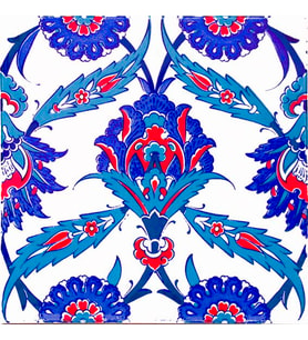Armada çini 20x20 Cm Ac 30 İznik Desenli Kütahya Çini Karo Seramik